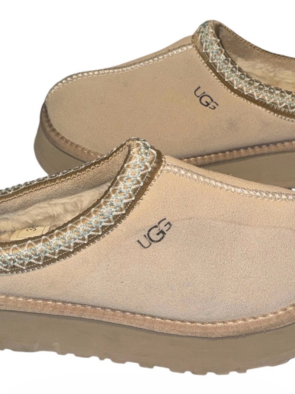 UGG Women's Beige Suede Slip-On Mule